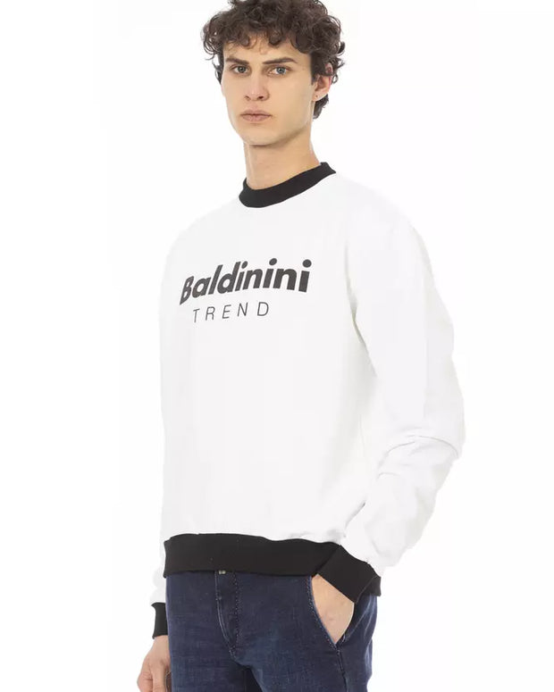 White Cotton Men's Hoodie