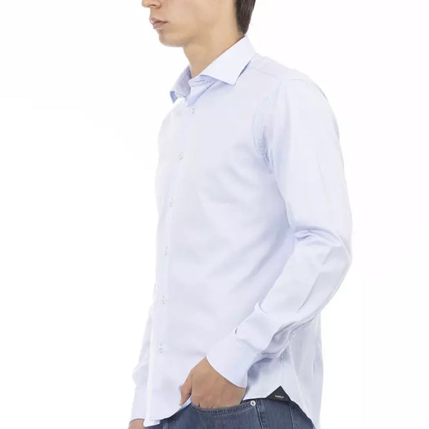 Light Blue Cotton Men Shirt