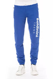 Blue Cotton Men Sport Pant