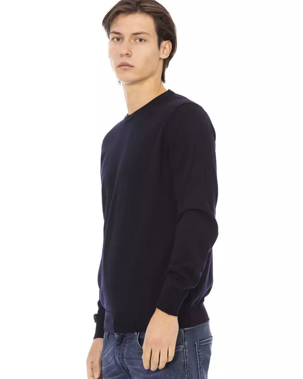 Blue Fabric Men Sweater