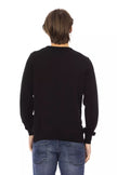 Black Fabric Men Sweater