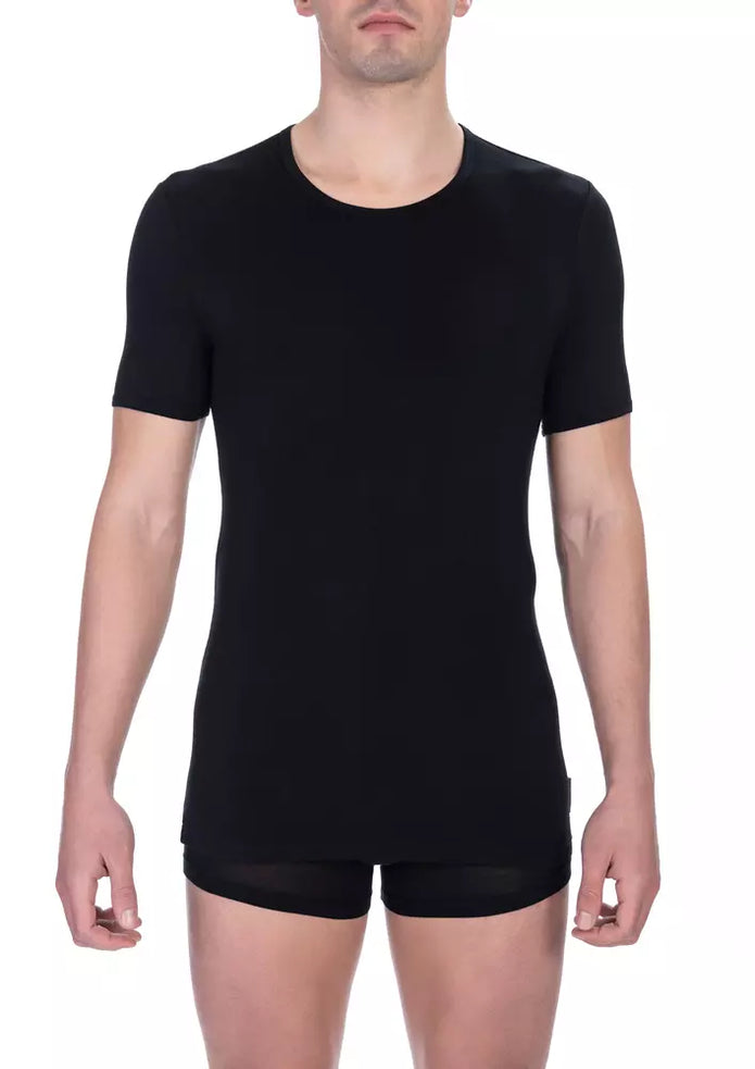 Black Viscose Men's T-Shirt