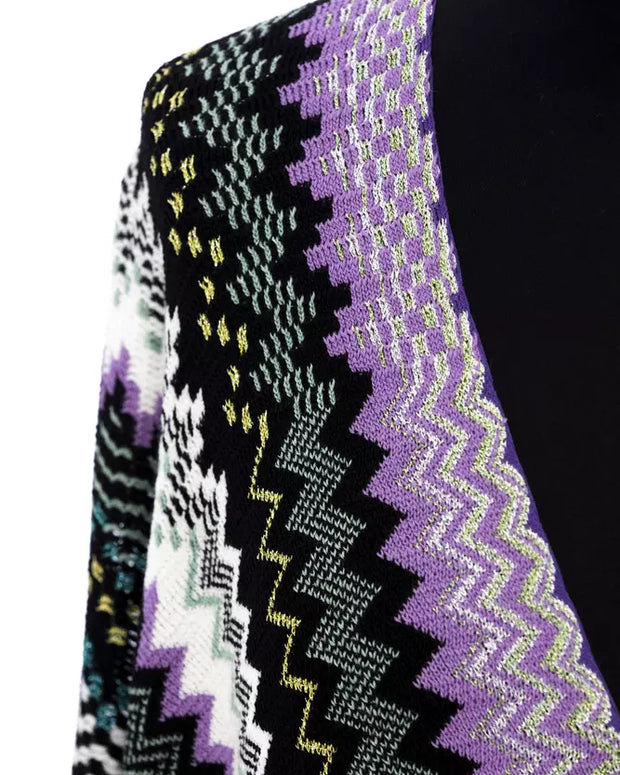 Multicolor Wool Women Poncho