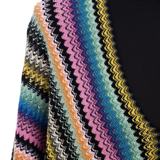 Multicolor Wool Women Poncho