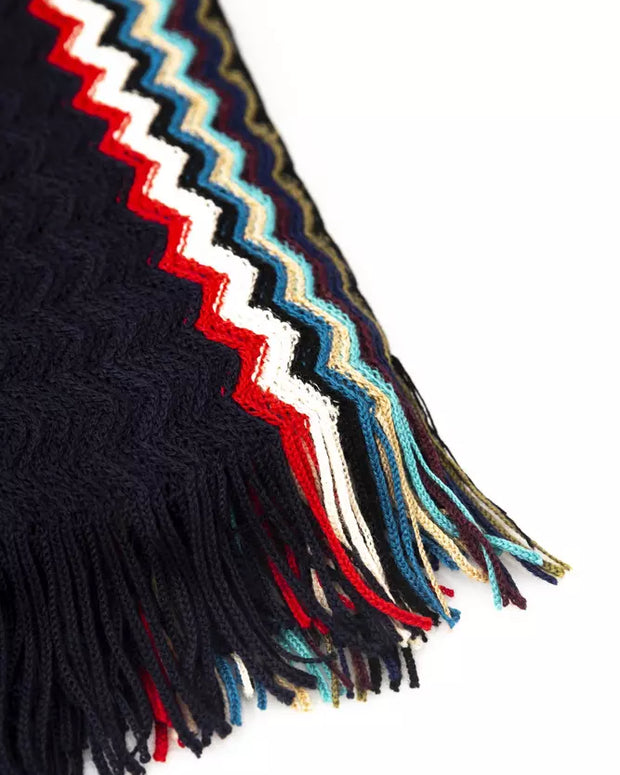 Black Wool Men Scarf