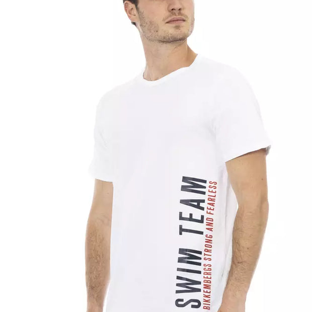 White Cotton Men's T-Shirt