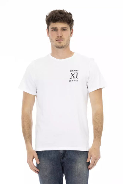 White Cotton Men T-Shirt