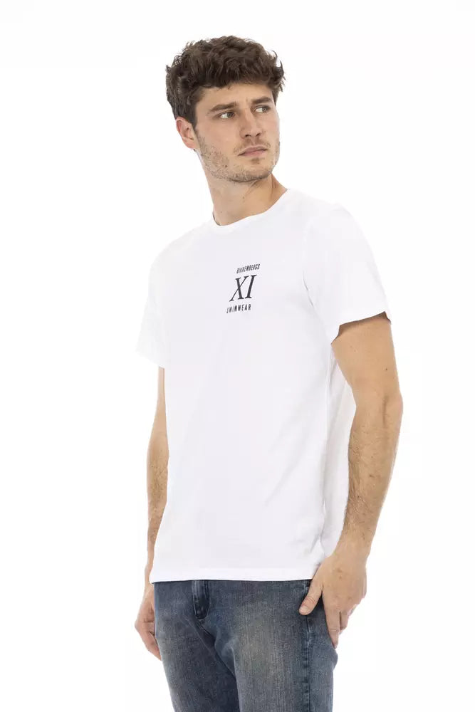 White Cotton Men T-Shirt