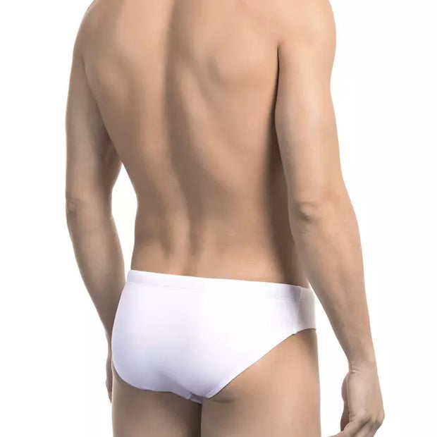 White Polyamide Men Swimwear