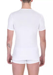 White Cotton Men's V-Neck T-Shirt