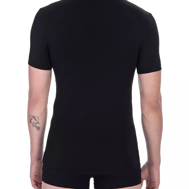 "Black Cotton Men T-Shirt"