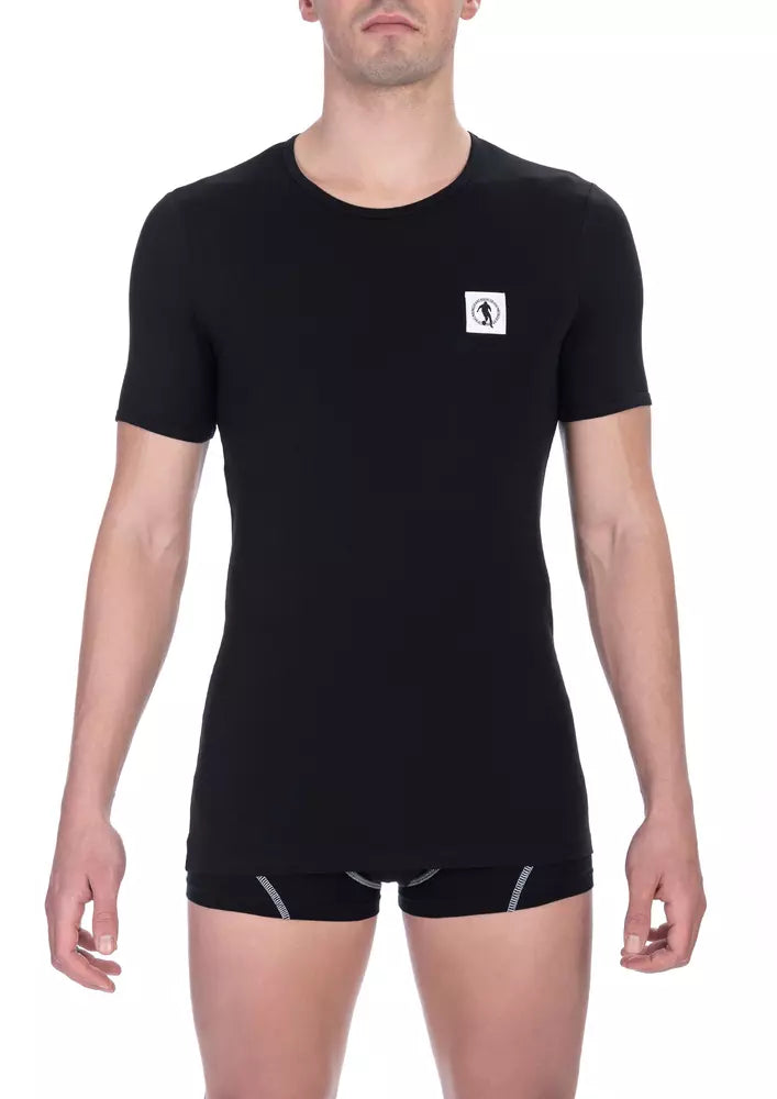 Black Cotton Men's T-Shirt