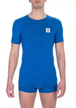 Blue Cotton Men T-Shirt