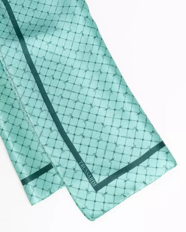 Light Blue Silk Women Scarf