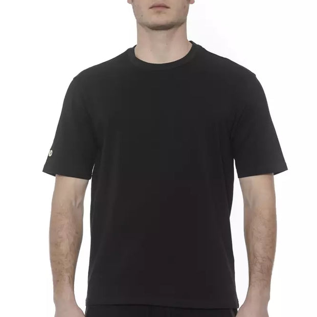 Black Cotton Men T-Shirt