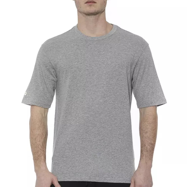 Gray Cotton Men T-Shirt