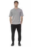 Gray Cotton Men T-Shirt