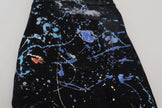 Black Cotton Color Splash Print Denim Jeans