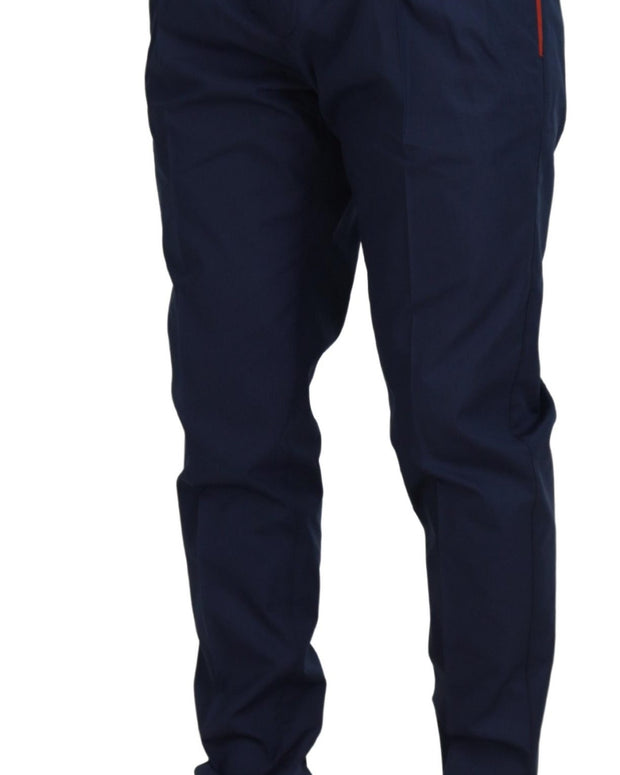 Blue Cotton Chino Formal Pants