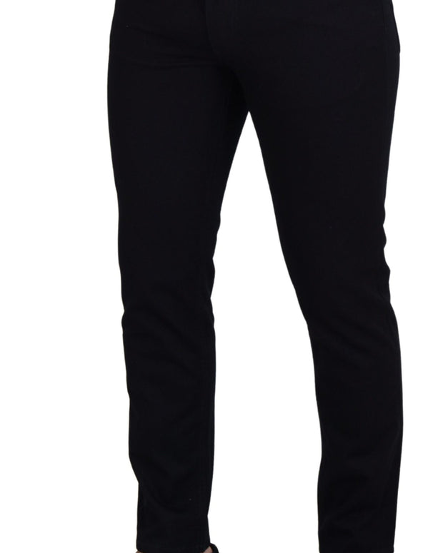 Black Cotton Skinny Casual Denim Jeans