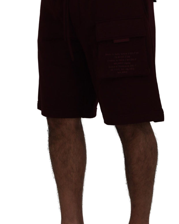 Maroon Bermuda Cargo Men Shorts