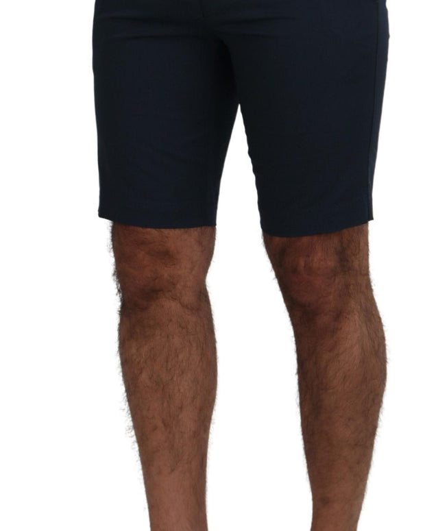 Blue Bermuda Low Waist Men Shorts