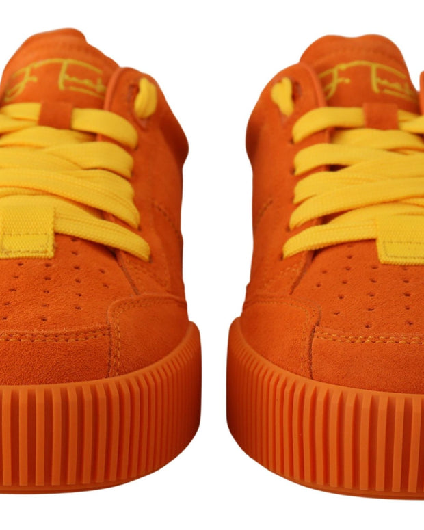 Orange Leather P.j. Tucker Sneakers Shoes