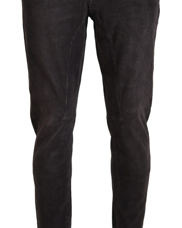 Brown Cotton Straight Fit Men Casual Pants