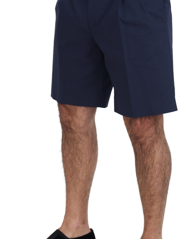 Blue Chinos Cotton Stretch Casual Shorts