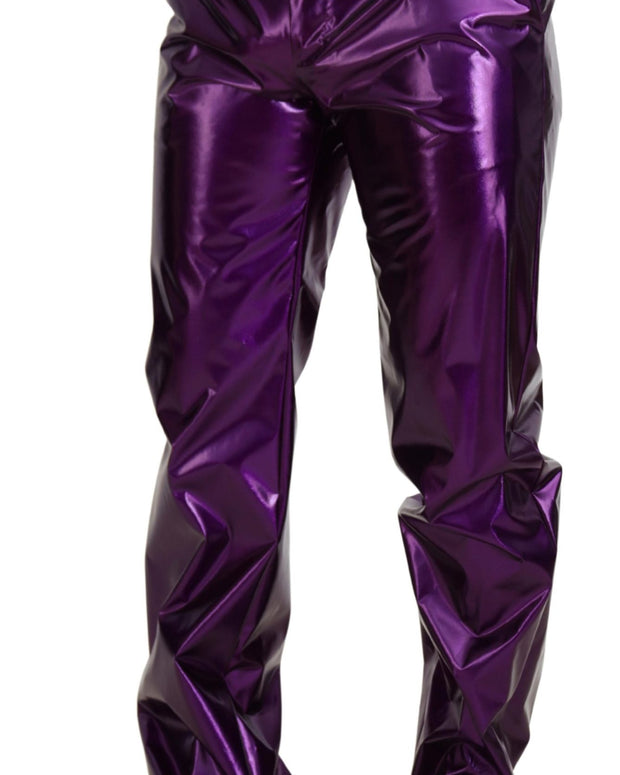 Purple Shining Men Casual Pants