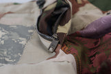 Multicolor Silk Patchwork Men Denim Jeans