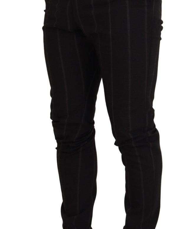 Black Wool Chino Formal Men Pants
