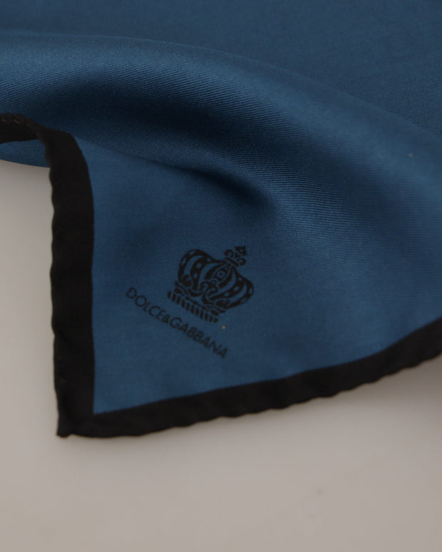 Black Blue DG Crown Printed Square Handkerchief Scarf
