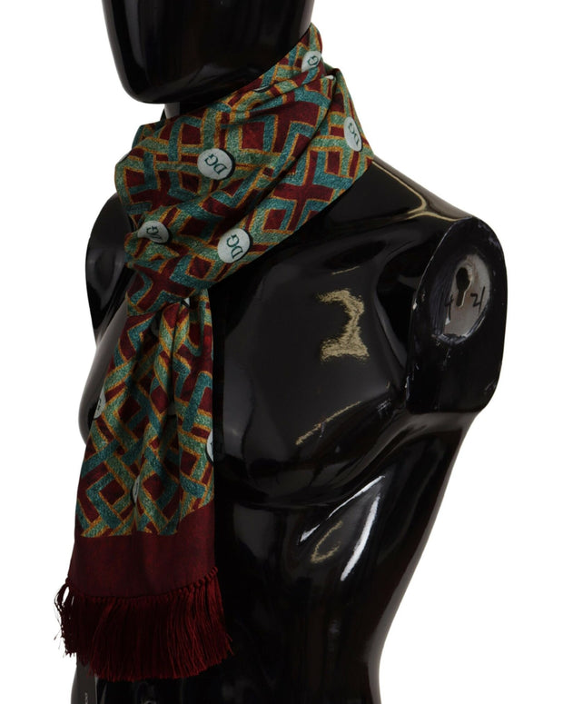 Multicolor DG Logo Shawl Warm Neck Wrap Fringe Scarf
