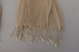 Chic Beige Fringed Scarf for Women