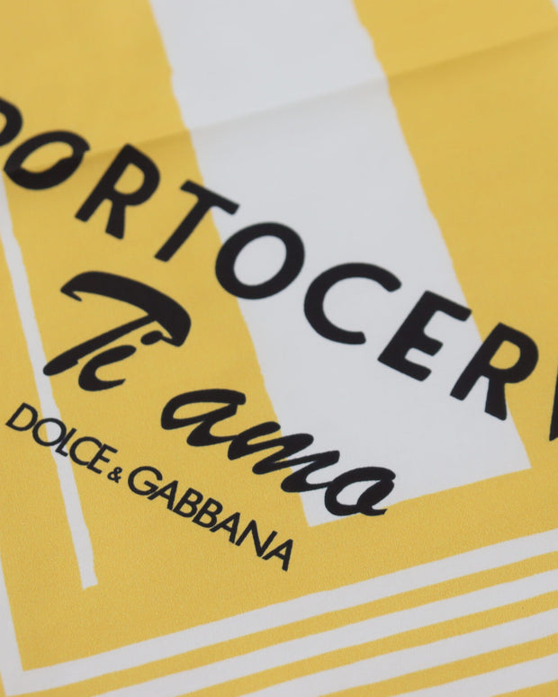 Yellow Portocervo Cotton Shawl Wrap Scarf