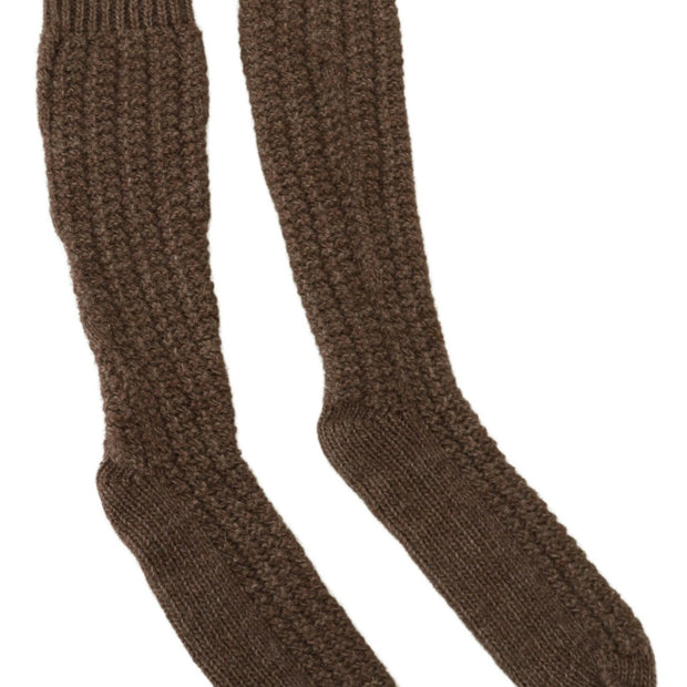 Chic Over-Calf Wool Blend Knit Socks