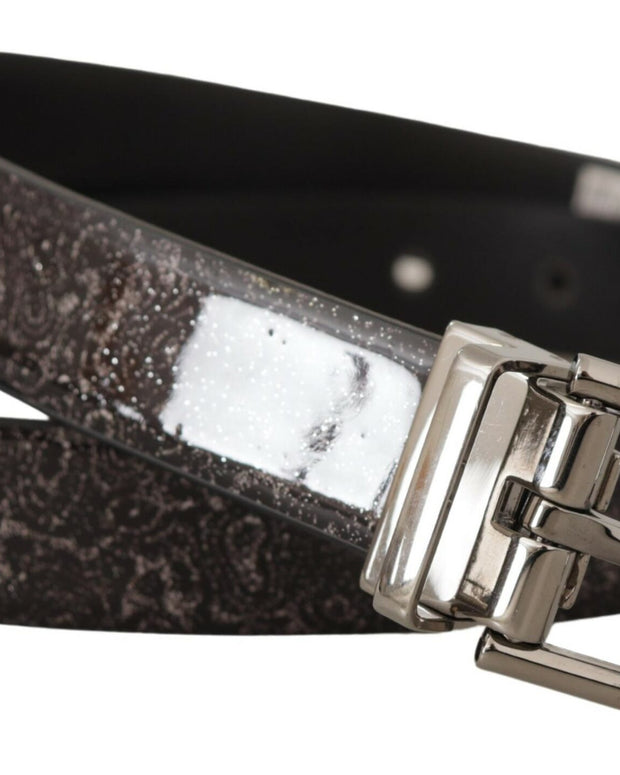 Black Goccia Glitter Patent Leather Buckle Vernice Belt