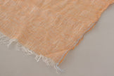 Elegant Peach Linen Scarf