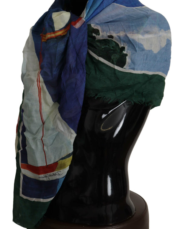 Multicolor Sorrento DG Shawl Fringe Scarf