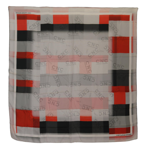 Elegant Checkered Silk Scarf