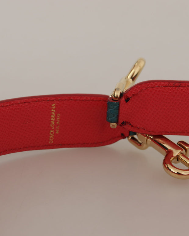 Green Crystals Leather Bag Shoulder Strap