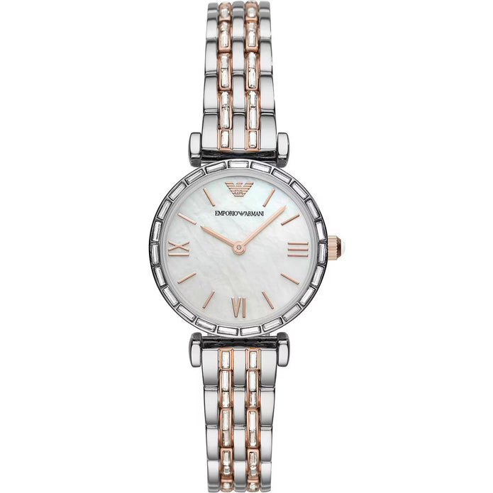 Elegant Silver Dial Stainless Steel Women's Watch