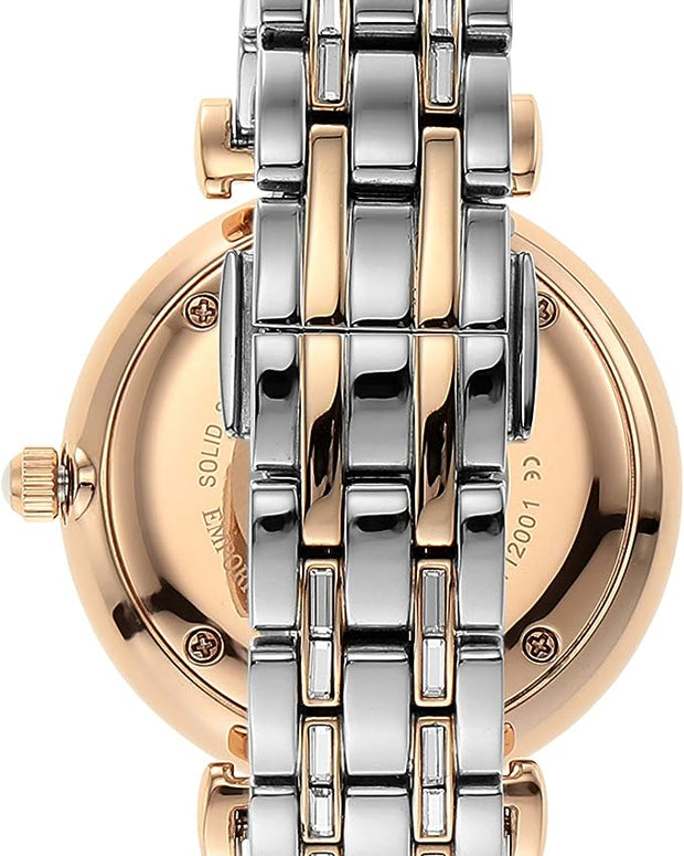 Elegant Two-Tone Crystal Pave Watch