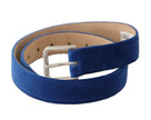 Elegant Velvet Metal-Logo Belt