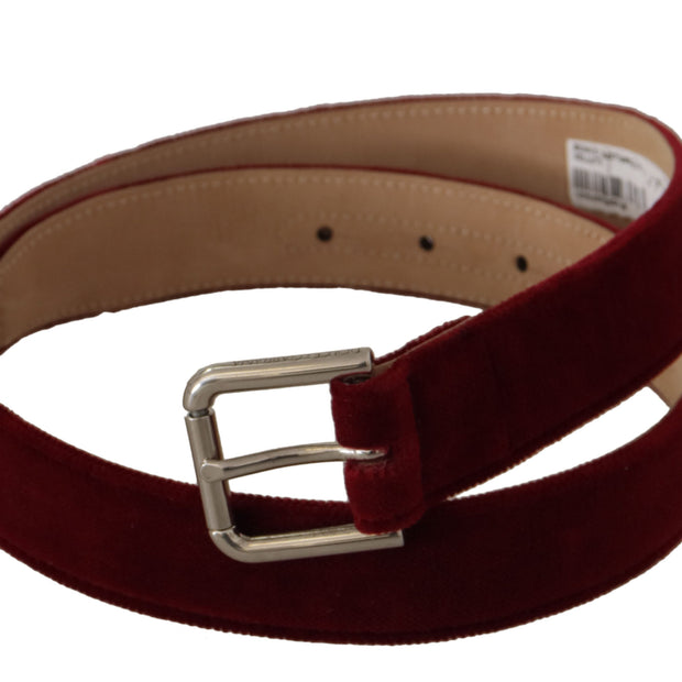 Elegant Velvet Logo Engraved Belt