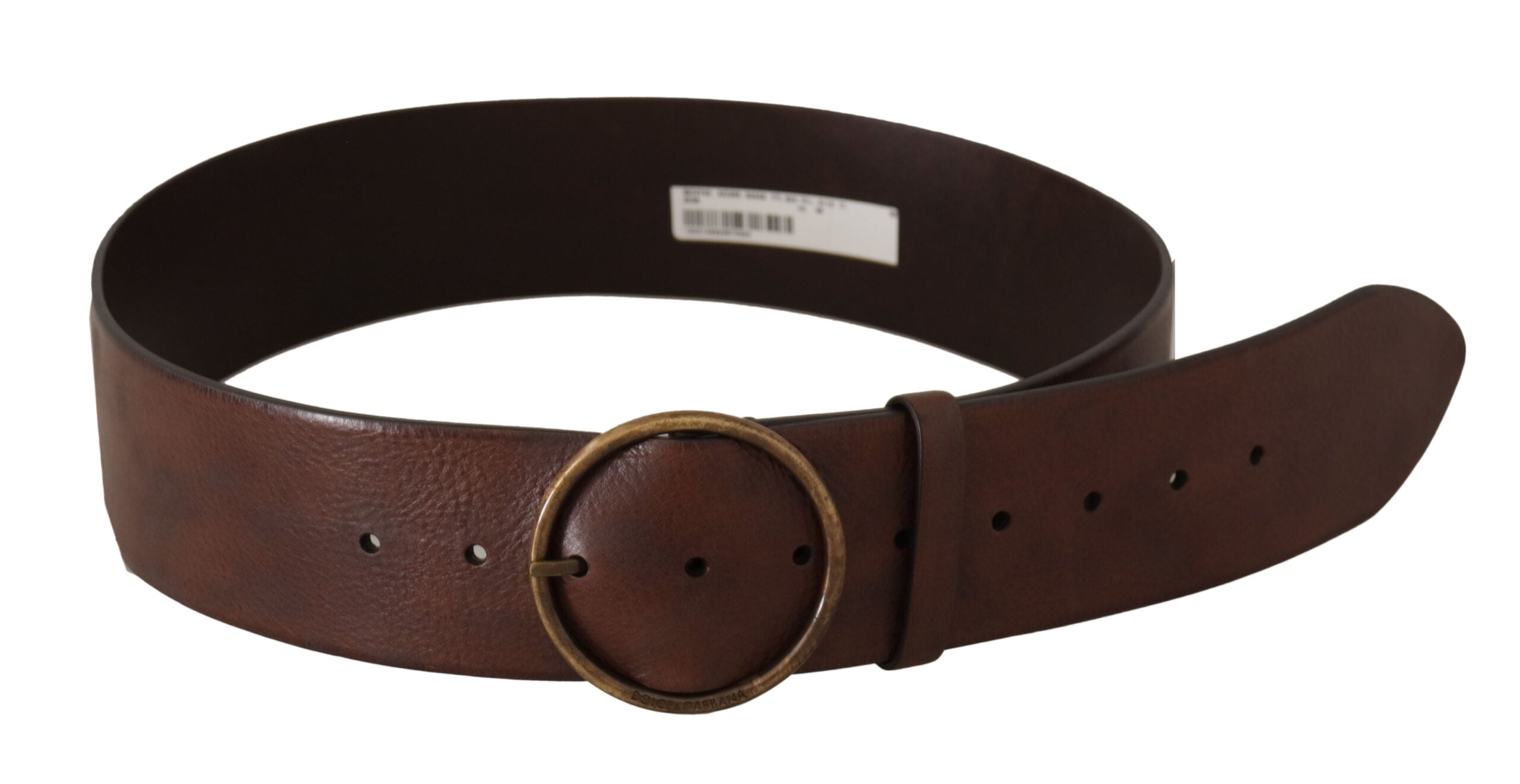 Elegant Leather Belt with Engraved Buckle