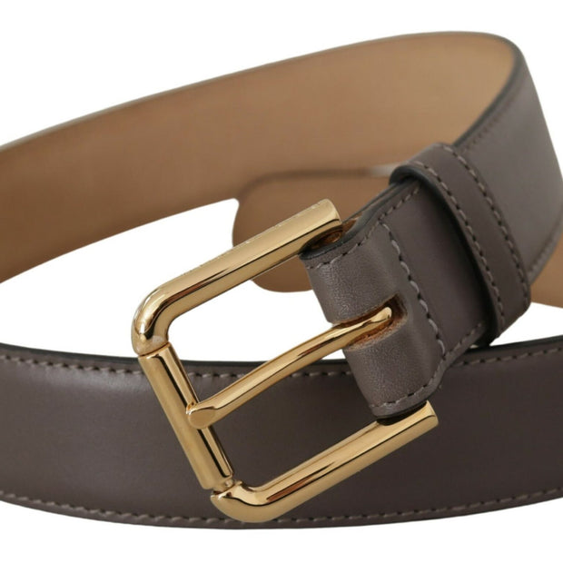 Elegant Engraved Buckle Leather Belt