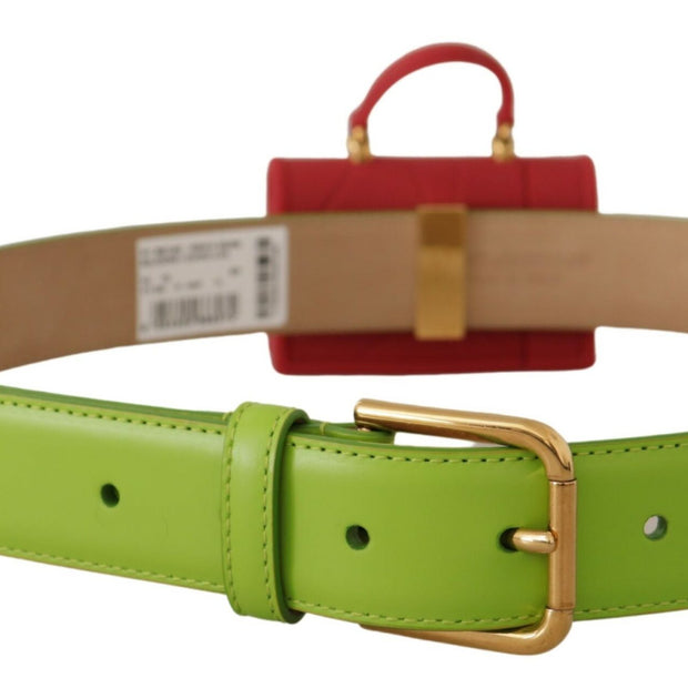 Elegant Leather Belt with Mini Bag Accessory