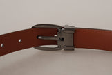 Elegant Engraved Leather Belt - Timeless Style